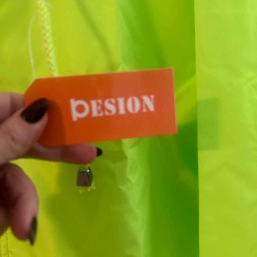 Neon Green Rain Coat - Picture 3 of 3